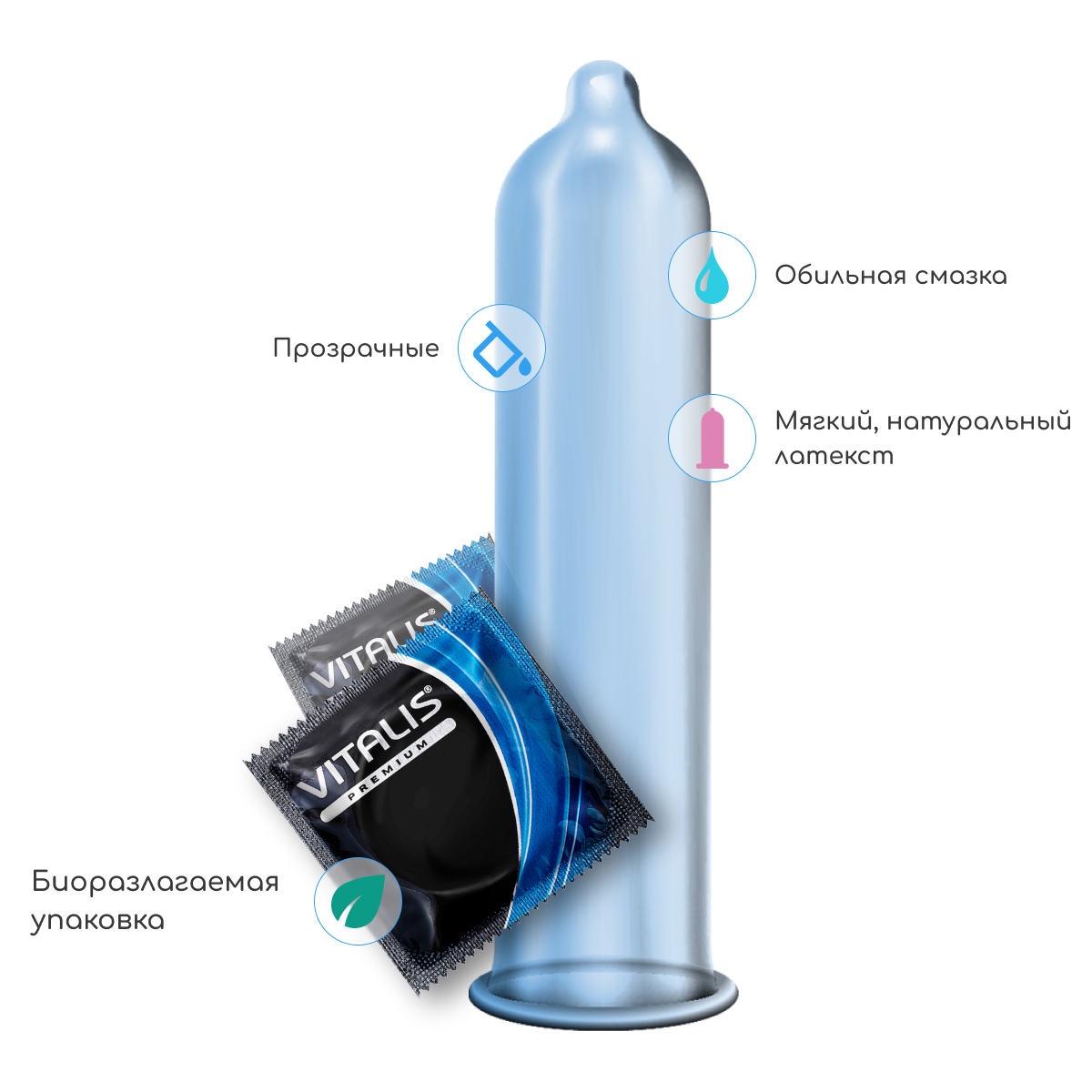 Презервативы классические Vitalis Premium, 3 шт