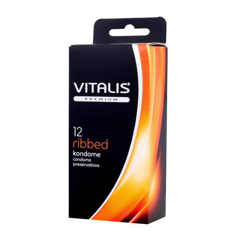 Презервативы ребристые Vitalis Premium, 12 шт