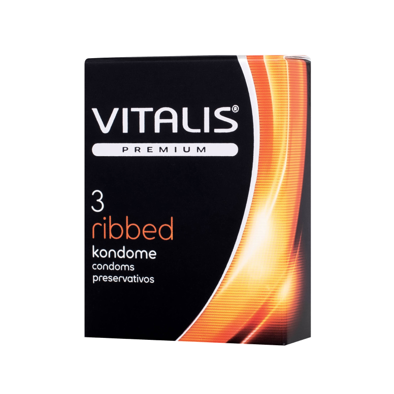 Презервативы ребристые Vitalis Premium, 3 шт