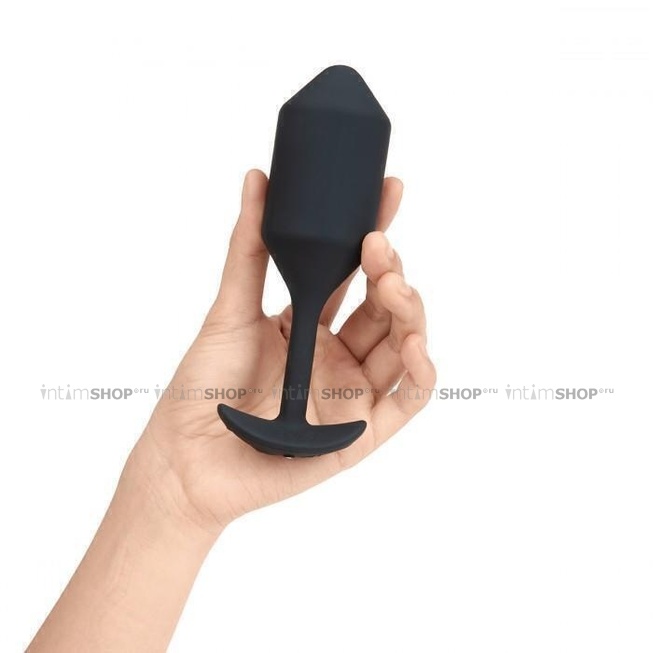 фото Вибропробка для ношения b-Vibe Vibrating Snug Plug 4, черная