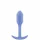 Анальная пробка для ношения b-Vibe Snug Plug 1 с переменным центром тяжести, голубая