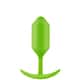 Анальная пробка для ношения b-Vibe Snug Plug 3 с переменным центром тяжести, зеленая