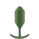 Анальная пробка для ношения b-Vibe Snug Plug 4 с переменным центром тяжести, зеленая