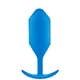 Анальная пробка для ношения b-Vibe Snug Plug 5 с переменным центром тяжести, голубая