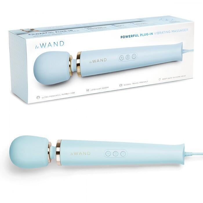 Проводной вибромассажер Le Wand Plug-In, голубой