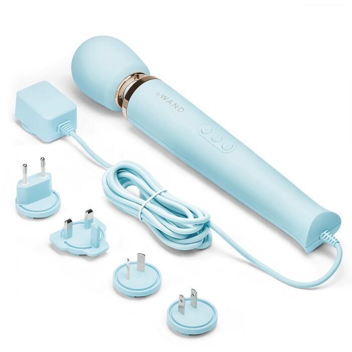 Проводной вибромассажер Le Wand Plug-In, голубой