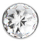 Анальная пробка Lola Games Diamond Sparkle Large, серебристая с бесцветным кристаллом