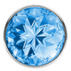 Анальная пробка Lola Toys Sparkle Large, серебристая с голубым кристаллом