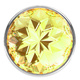 Анальная пробка Lola Games Diamond Sparkle Large, серебристая с жёлтым кристаллом