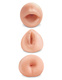 Набор мастурбаторов вагина-анус-ротик Pipedream Extreme Toyz All 3 Holes, телесный