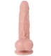 Реалистичный фаллоимитатор Real Basic Toy с мошонкой на присоске 17.5 см, телесный