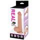 Фаллоимитатор с трусиками для страпона Real Dual Layer 23 см, телесный/чёрный