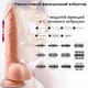 Фрикционный фаллоимитатор с вибрацией, нагревом и пультом ДУ Erocome Ophiuchus 23 см, телесный