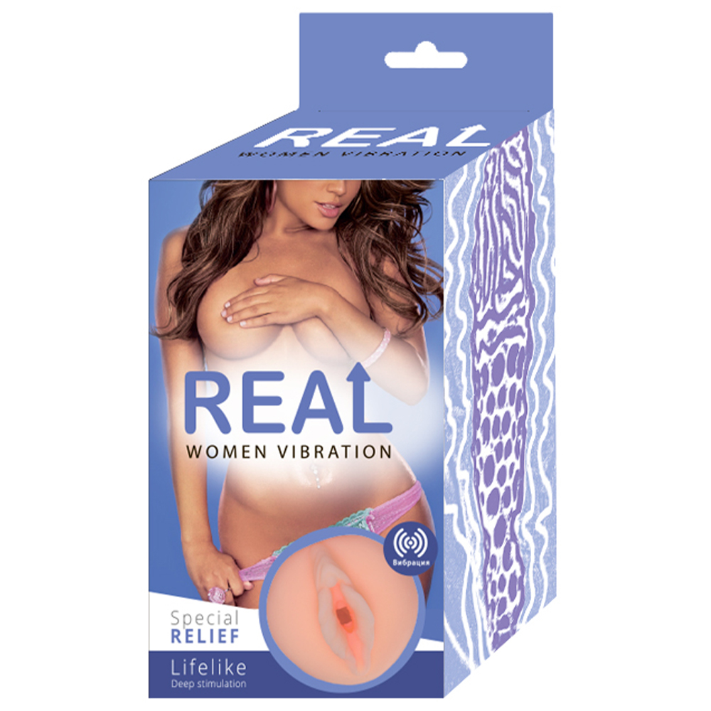 Реалистичный мастурбатор-вагина с вибрацией Real Women Vibration RWV1030, телесный