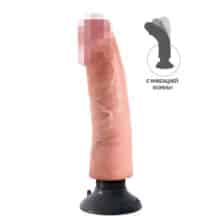 Реалистичный вибратор Pipedream King Cock 9" с фиксацией формы на съемной присоске 22.8 см, телесный
