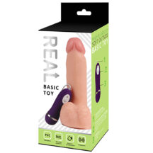 Реалистичный вибратор Real Basic Toy с пультом управления 20 см, телесный