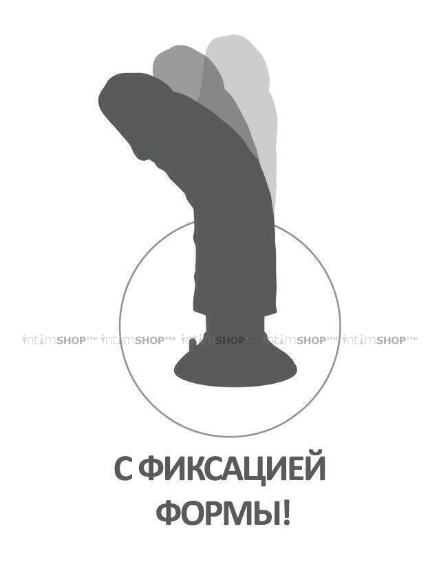 Фаллоимитатор с вибрацией и фиксацией формы PipeDream King Cock 6" на съемной присоске 17.8 см, телесный
