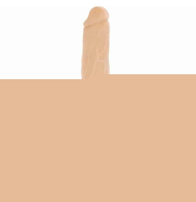 Реалистичный вибратор с мошонкой DreamLove BaseCock, 18,5 см, телесный