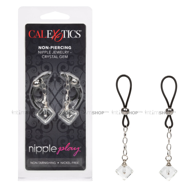 Регулируемые зажимы на соски Nipple Play® Non-Piercing Nipple Jewelry Crystal Gem California Exotic Novelties - фото 4
