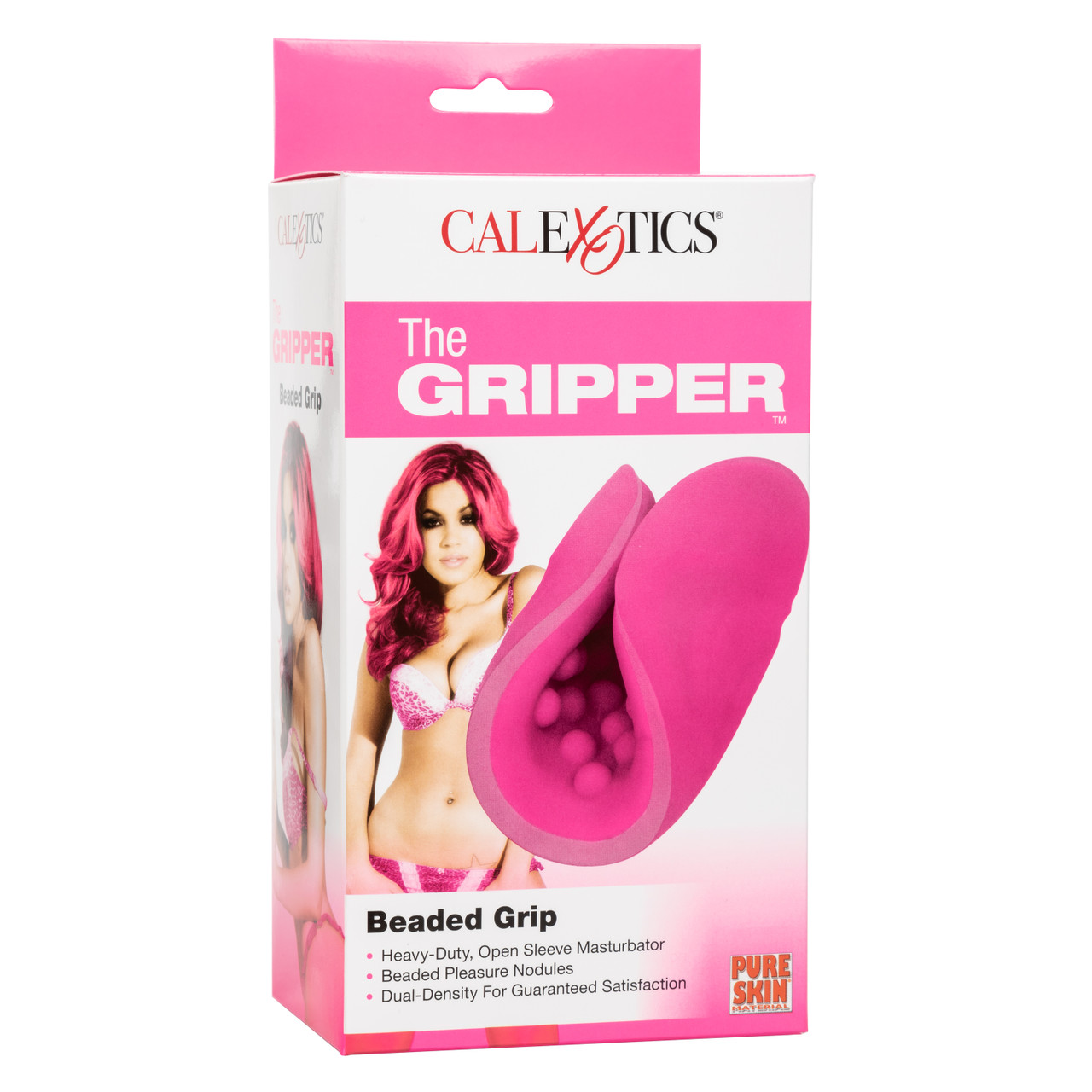 Рельефный мастурбатор CalExotics The Gripper Beaded Grip, розовый