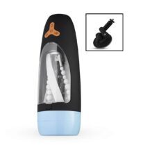 Ротационный мастурбатор-вагина с функцией всасывания EDC Cruizr Rotating And Sucking на креплении, черный