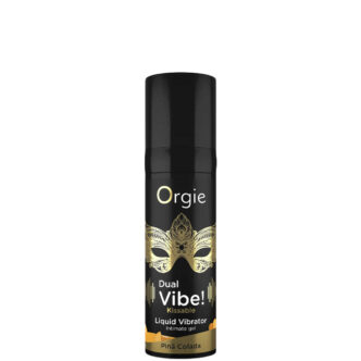 Жидкий вибратор Orgie Dual Vibe! Kissable Пина колада, 15 мл