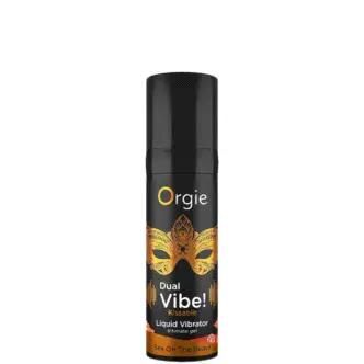Жидкий вибратор Orgie Dual Vibe! Kissable Секс на пляже, 15 мл