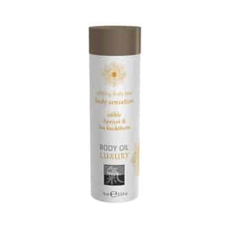 Съедобное масло для тела Shiatsu Luxury body oil Абрикос и Облепиха, 75 мл 