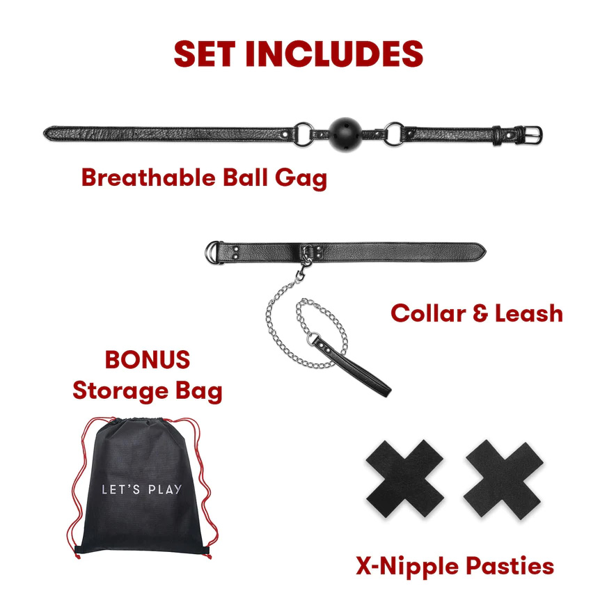 Набор BDSM Lux Fetish Master-Slave Domination Chain-Me-Up 6 предметов, черный