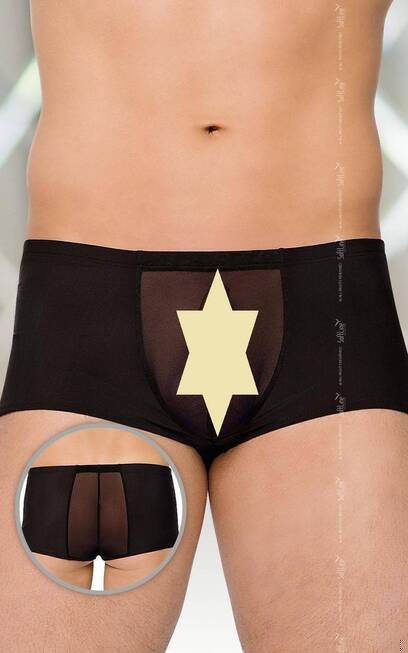 Шорты мужские с прозрачными вставками SoftLine Collection, черный, XL