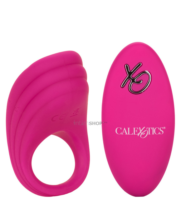 Виброкольцо с пультом ДУ CalExotics Pleasure, розовое