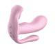 Вибратор для ношения с вагинальным и анальным отростком Secwell SW1001 с пультом ДУ, розовый