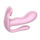Вибратор для ношения с вагинальным и анальным отростком Secwell SW1001 с пультом ДУ, розовый
