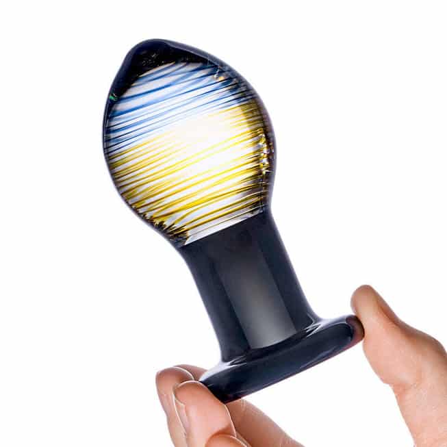 Стеклянная анальная пробка Glas Galileo 9 см, желтая GLAS-76 - Glas - Анальные пробки - Купить