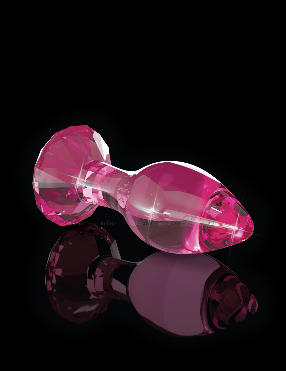 Стеклянная анальная пробка Pipedream Icicles No. 79, розовый