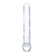 Стеклянный анальный стимулятор Glas Calisto Clear Glass Dildo, бесцветный, до 18 см
