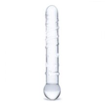 Стеклянный анальный стимулятор Glas Calisto Clear Glass Dildo, бесцветный, до 18 см