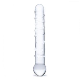 Стеклянный анальный стимулятор Glas Calisto Clear Glass Dildo, бесцветный, до 18 см