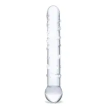 Стеклянный анальный стимулятор Glas Calisto Clear Glass Dildo, бесцветный, до 18 см