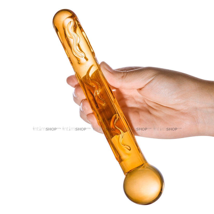 Стеклянный стимулятор Glas Tickler 18 см, оранжевый