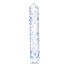 Стеклянный стимулятор Glas Nubby 17.5 см, розово-фиолетовый