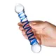 Стеклянный стимулятор Glas Spiral 17 см, голубой