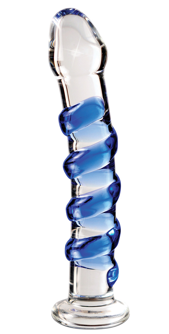 Стимулятор Pipedream Icicles со спиралью 17.8, бесцветный с синим