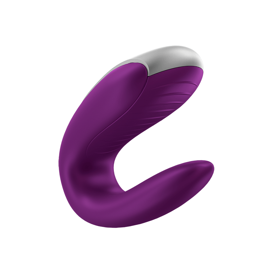 Вибратор для пар Satisfyer Double Fun с пультом ДУ, фиолетовый