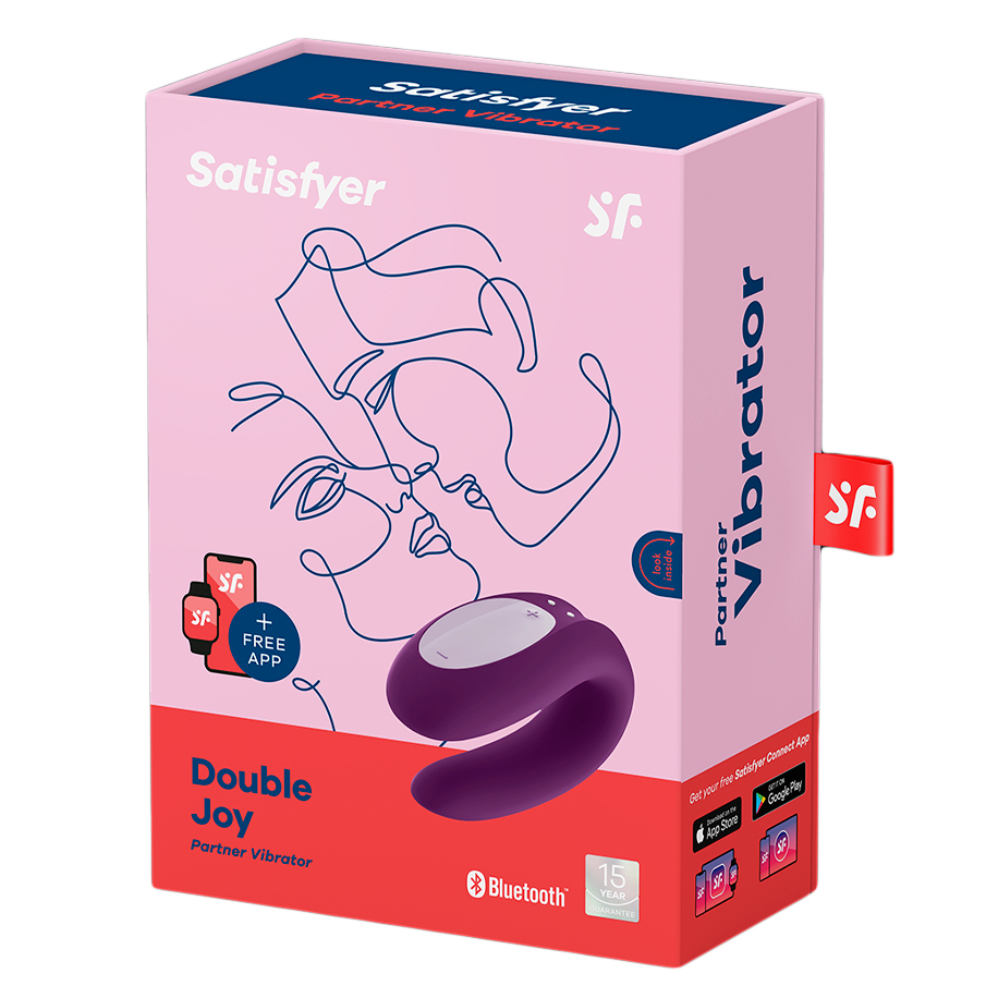 Вибратор для пар Satisfyer Double Joy, фиолетовый