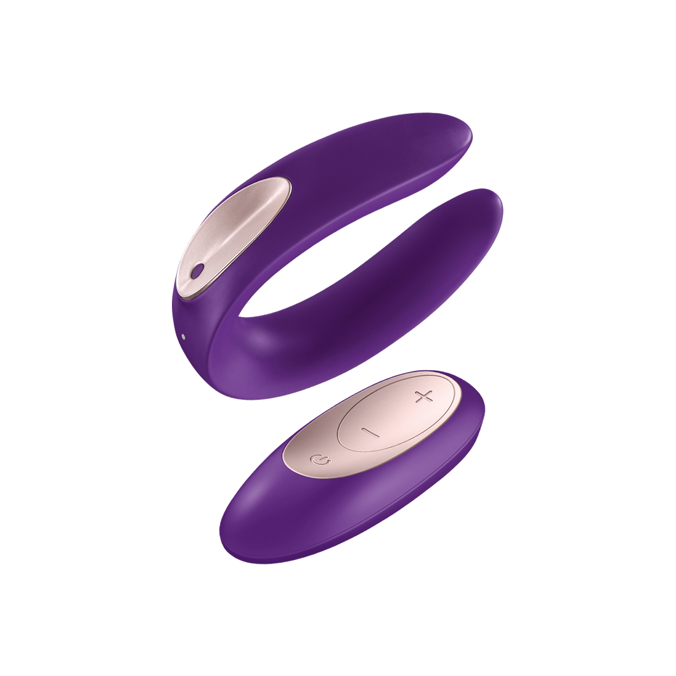 Вибратор для пар Satisfyer Partner Double Plus с пультом ДУ, фиолетовый