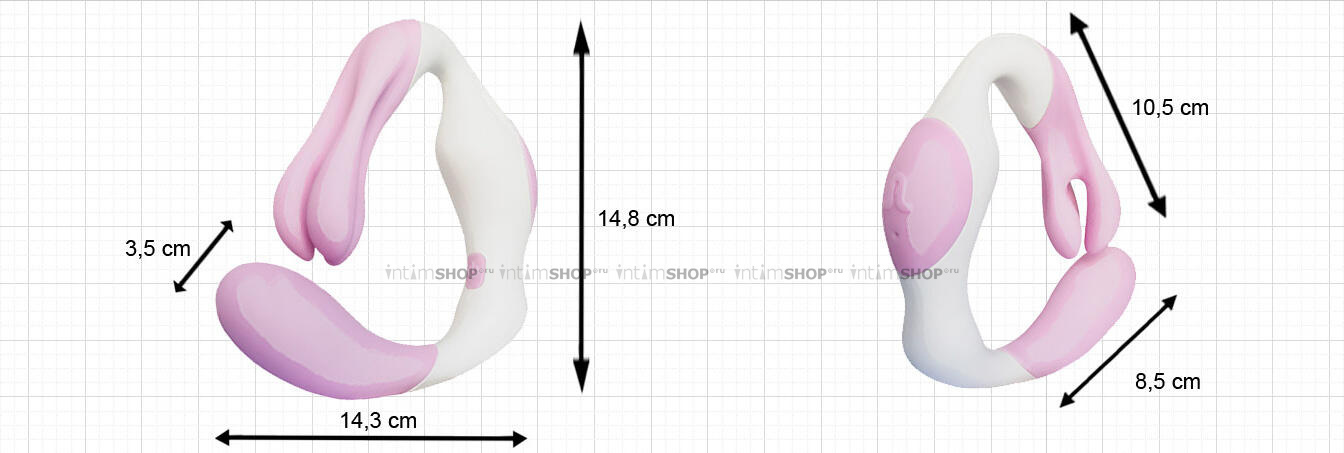 Стимулятор клитора и влагалища Adrien Lastic O Venus, розовый