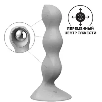 Фаллоимитатор с переменным центром тяжести Satisfyer Triple Ball-R, серый