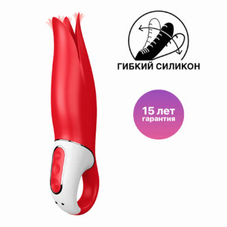 Вибростимулятор с лепестками Satisfyer Vibes Power Flower, красный