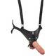 Страпон полый на трусиках с креплением на подтяжках PipeDream King Cock Hollow Strap On Suspender System, телесный